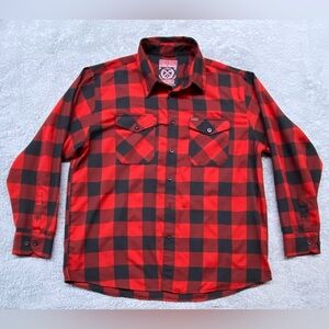 Red and Black Checkered Men's Shirt
